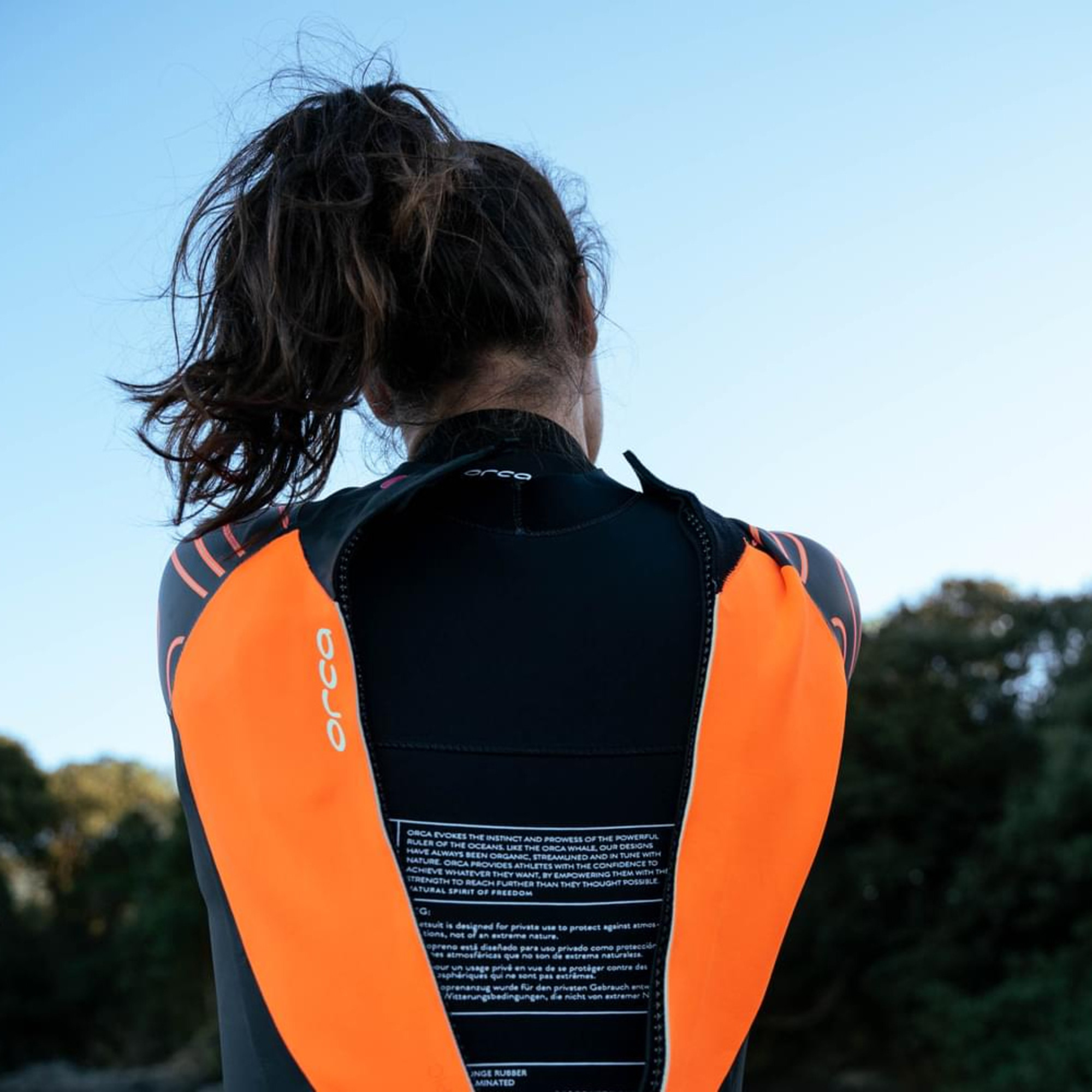 2024 Orca Womens Zeal HiVis Back Zip Open Water Swim Wetsuit NN2Z